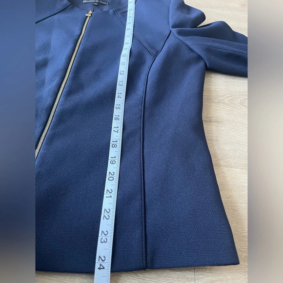 Preston and York Navy Blue Gold Zip Blazer - Picture 5 of 8